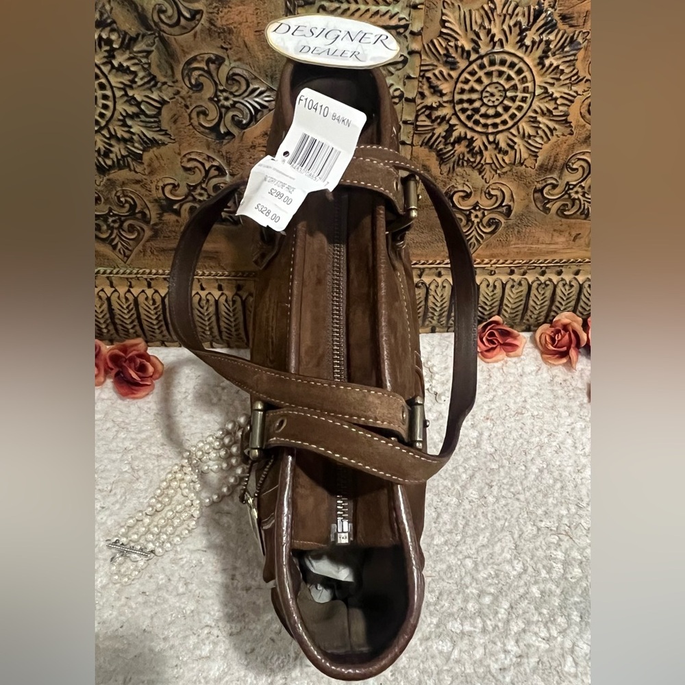 COACH Vintage Brown Suede Lunch Tote Bag 10410 NWT - Picture 9 of 13